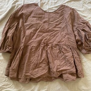 A New Day Mauve XL Cropped Blouse